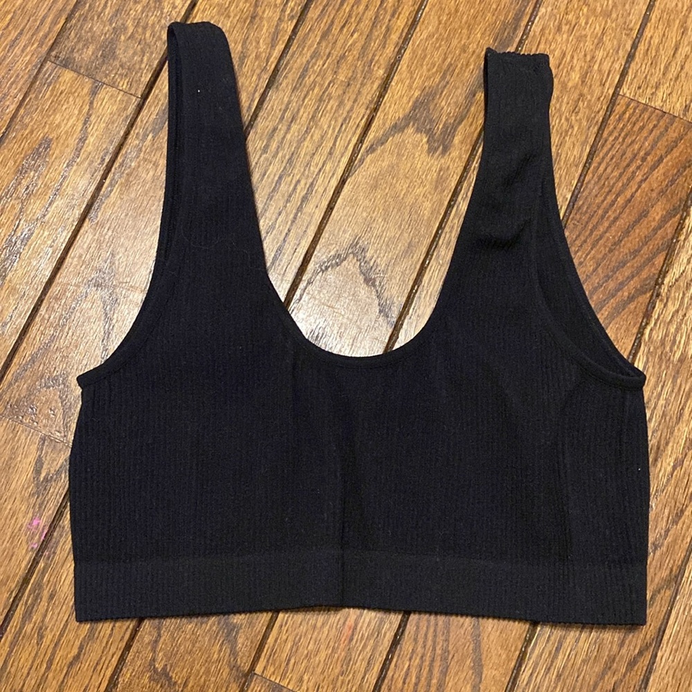 Black Colsie Ribbed Reversible Tank Top - Picture 2 of 3